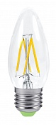 Изображение Лампа светодиодная LED-СВЕЧА-PREMIUM 5Вт 160-260В Е27 4000К 450Лм прозрачная ASD