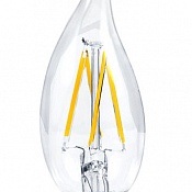 Изображение Лампа светодиодная LED-СВЕЧА НА ВЕТРУ-PREMIUM 5Вт 160-260В Е14 4000К 450Лм прозрачная ASD