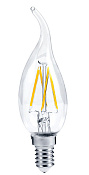 Изображение Лампа светодиодная LED-СВЕЧА НА ВЕТРУ-PREMIUM 5Вт 160-260В Е27 3000К 450Лм прозрачная ASD