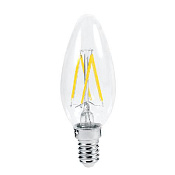 Изображение Лампа светодиодная LED-СВЕЧА-PREMIUM 5Вт 160-260В Е14 4000К 450Лм прозрачная ASD