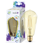 Изображение Лампа светодиодная LED-ST64-PREMIUM 6Вт 160-260В Е27 3000К 540Лм GOLDEN ASD