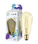 Изображение Лампа светодиодная LED-ST64-PREMIUM 6Вт 160-260В Е27 3000К 540Лм GOLDEN ASD