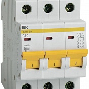 Выключатель автоматический модульный 3п C 80А 10кА ВА47-100 IEK MVA40-3-080-C